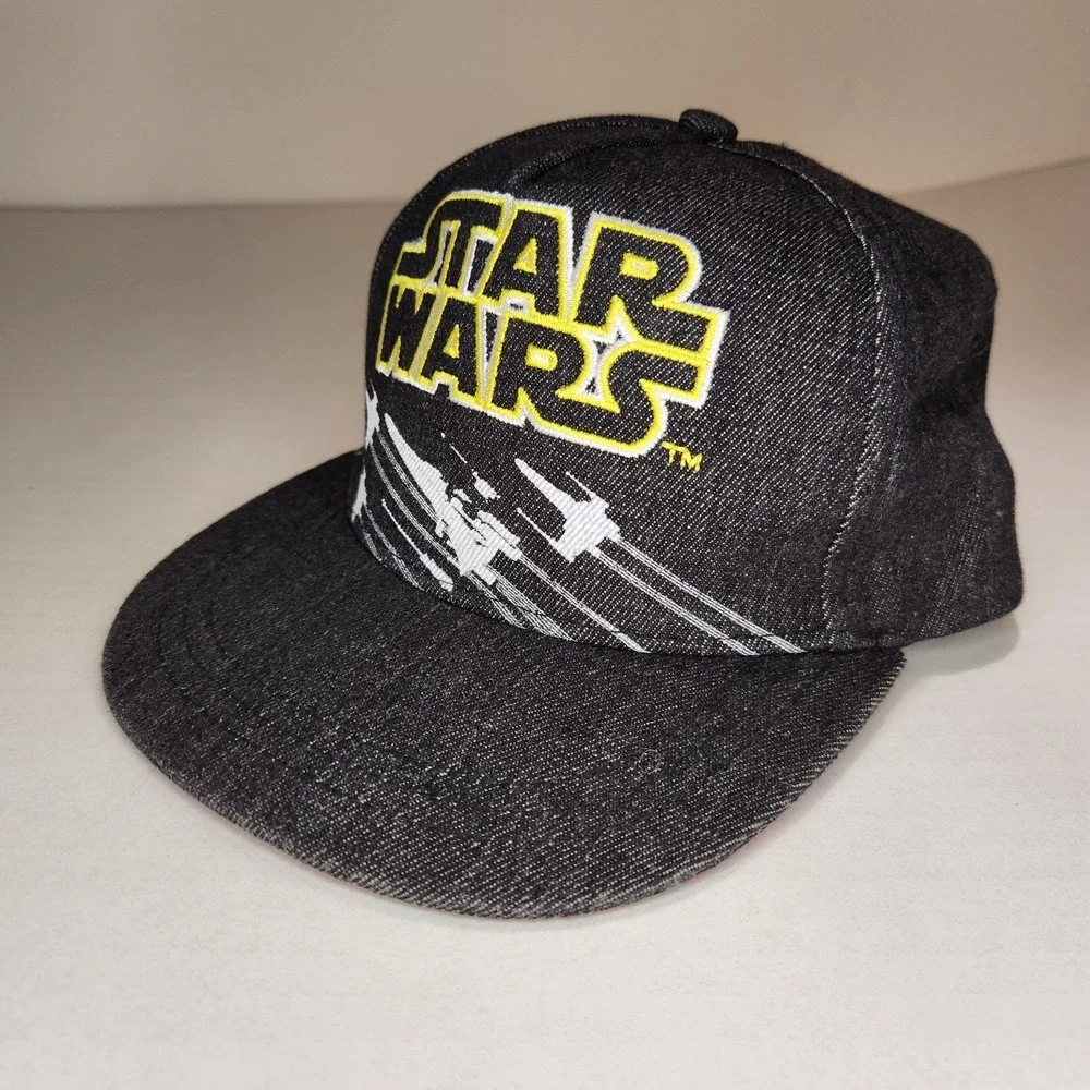 STAR WARS Youth Snapback Hat X-Wing Fighter Black Skull‎ Underbill Licensed